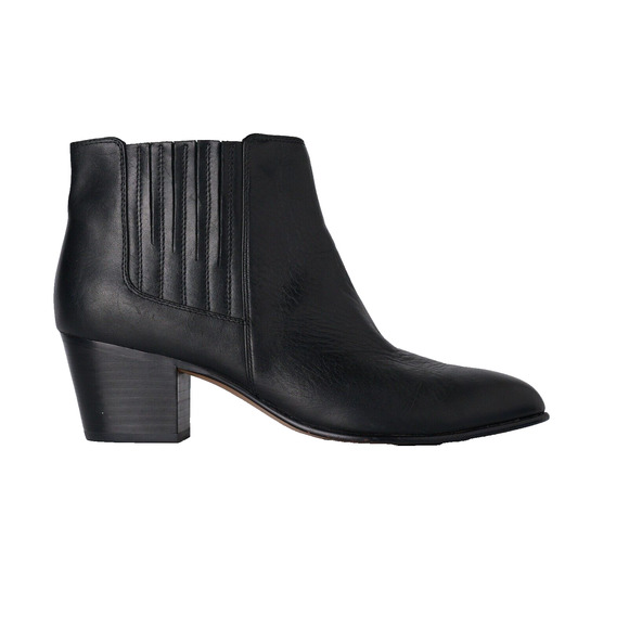 Clarks Maypearl Tulsa Women's US 8.5M Bootie Black Leather Side Zip Ankle Boot - Picture 1 of 11